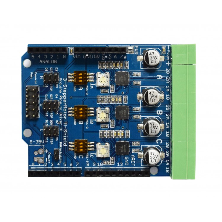 Stepper Motor Driver Arduino Shield V1.0 3xA4988 (10600472)